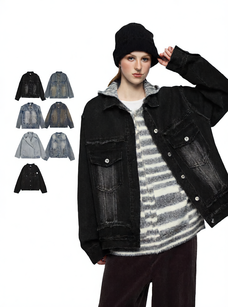 Retro Washed Denim Jacket