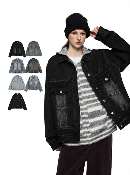 Retro Washed Denim Jacket
