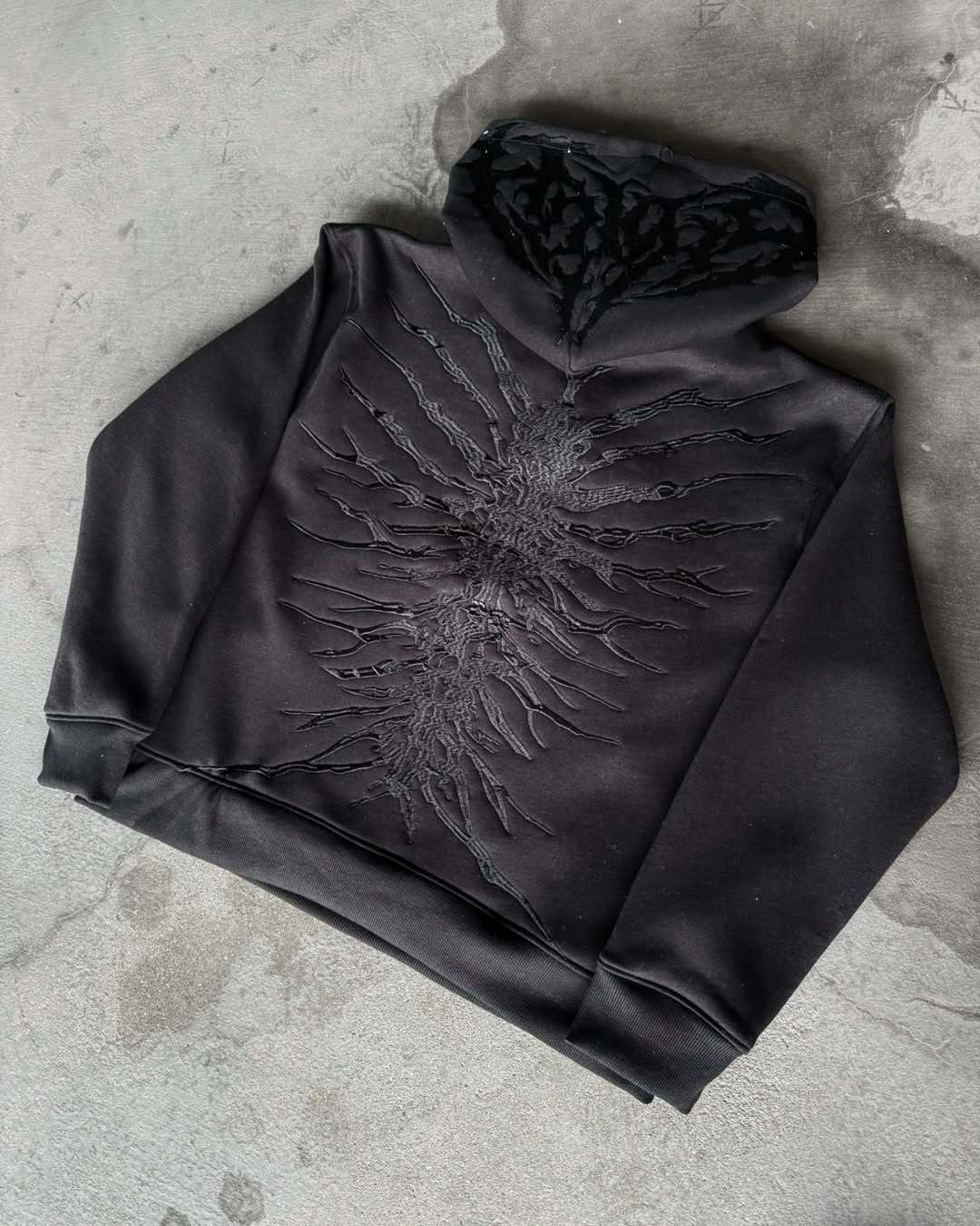 Retro Washed Distressed Zip Hoodie Streetwear Unisex Sweatshirt