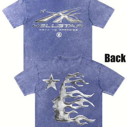 Retro Washed Round Neck Short-Sleeved T-Shirt