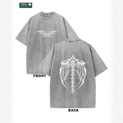Retro Washed Round Neck Short-Sleeved T-Shirt