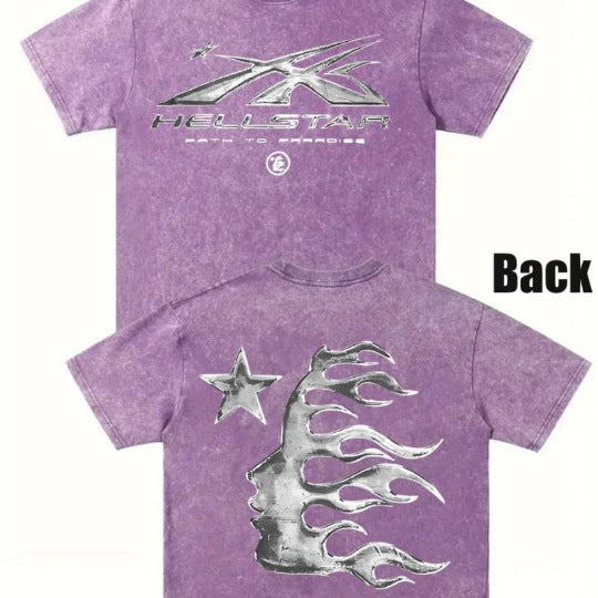 Retro Washed Round Neck Short-Sleeved T-Shirt
