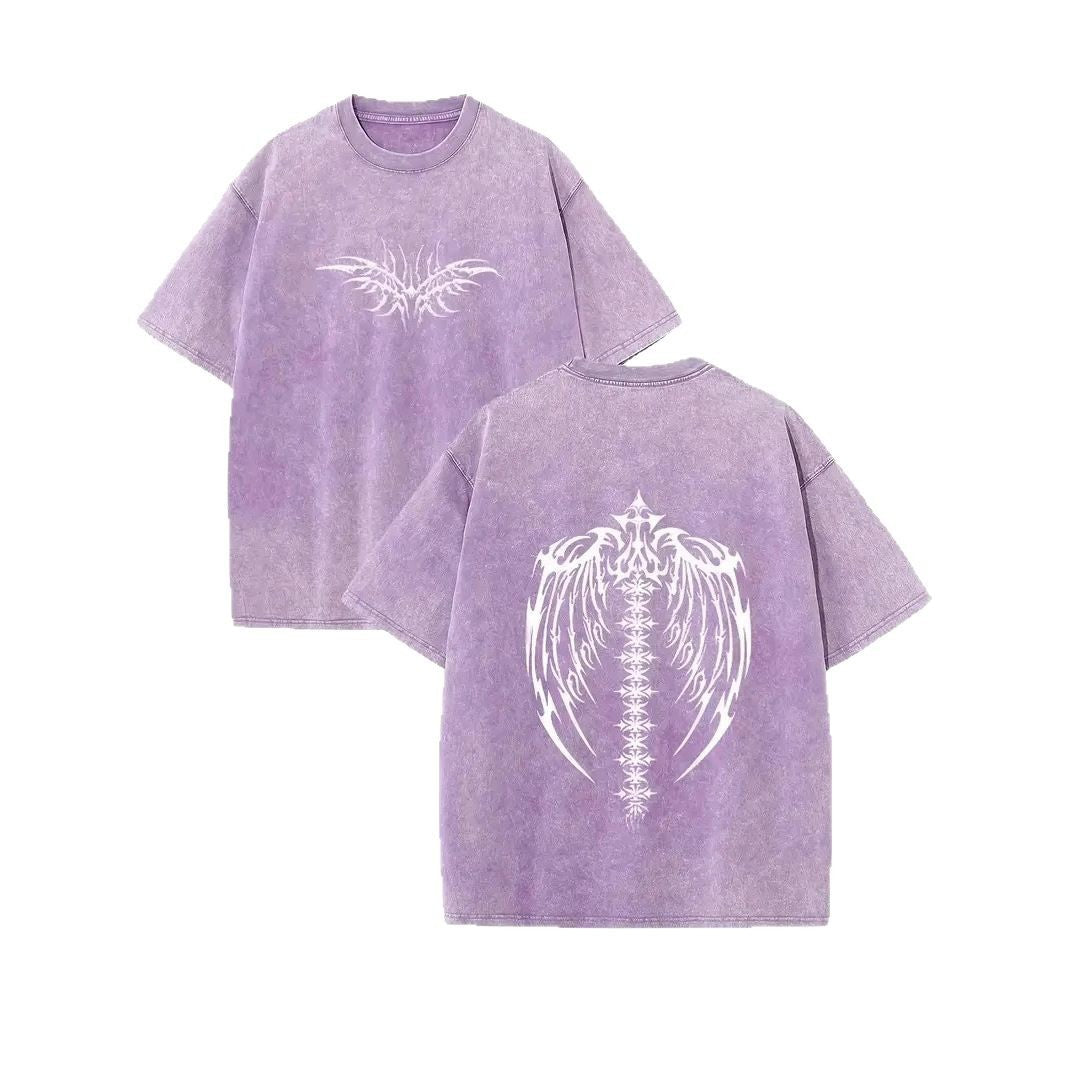 Retro Washed Round Neck Short-Sleeved T-Shirt