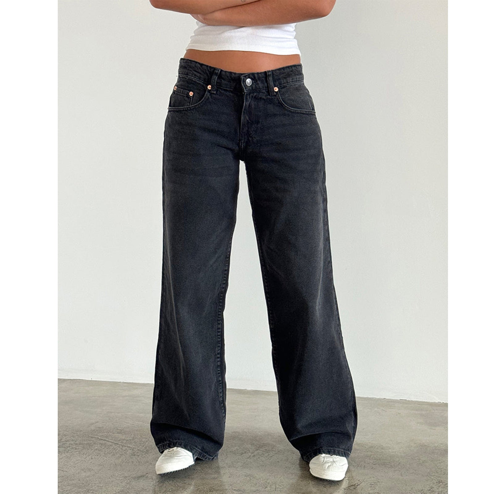 Retro Washed Straight Leg Women's Jeans