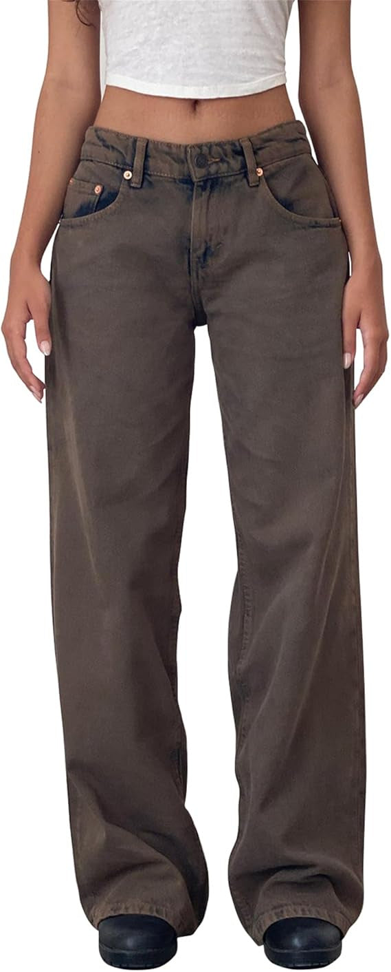 Retro Washed Straight Leg Women's Jeans