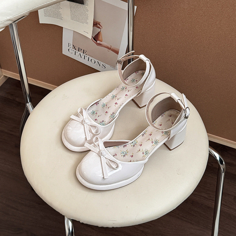 Retro Waterproof Platform Mary Jane Sandals