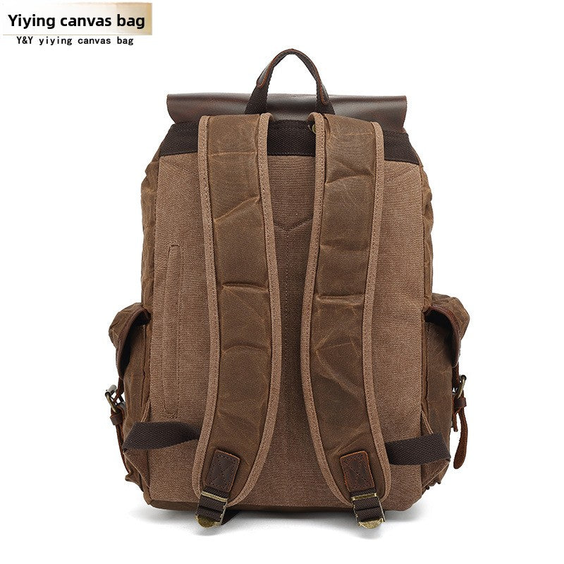 Retro Waxed Canvas Laptop Backpack
