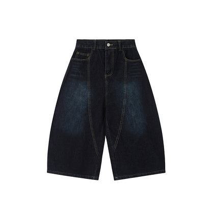 Retro Wide Leg Cropped Jeans