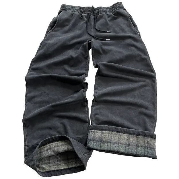 Retro Wide Leg Drawstring Trousers
