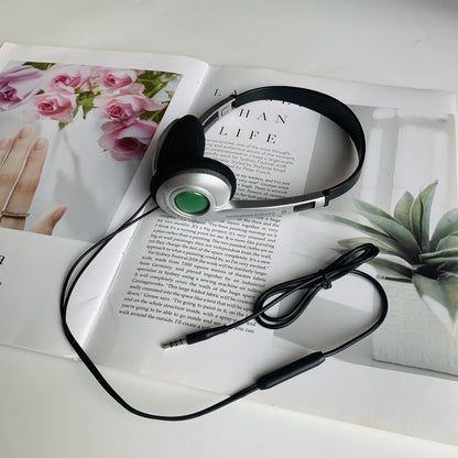 Retro Wired Headset Lightweight Compatible with Apple Huawei
