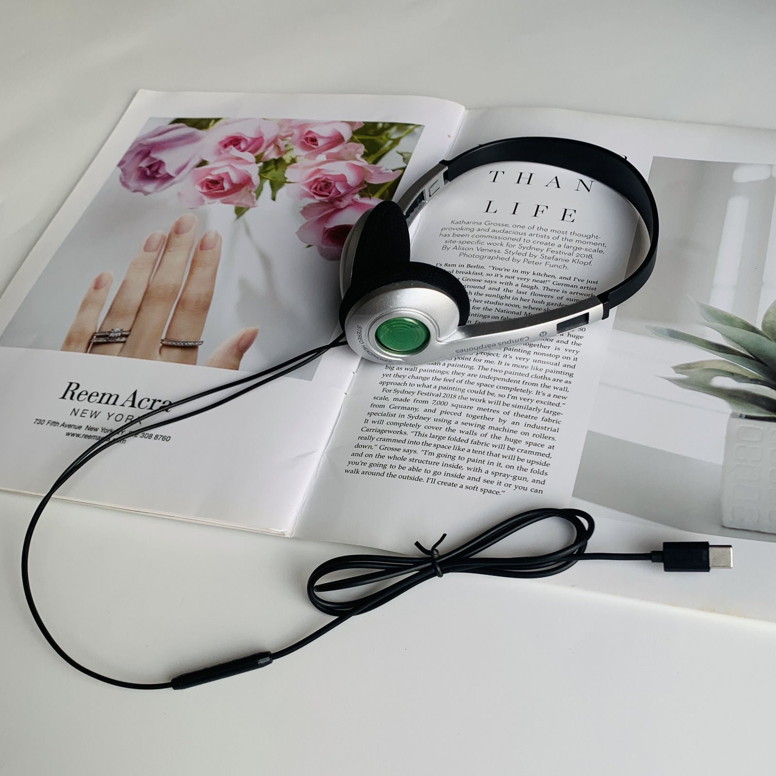 Retro Wired Headset Lightweight Compatible with Apple Huawei