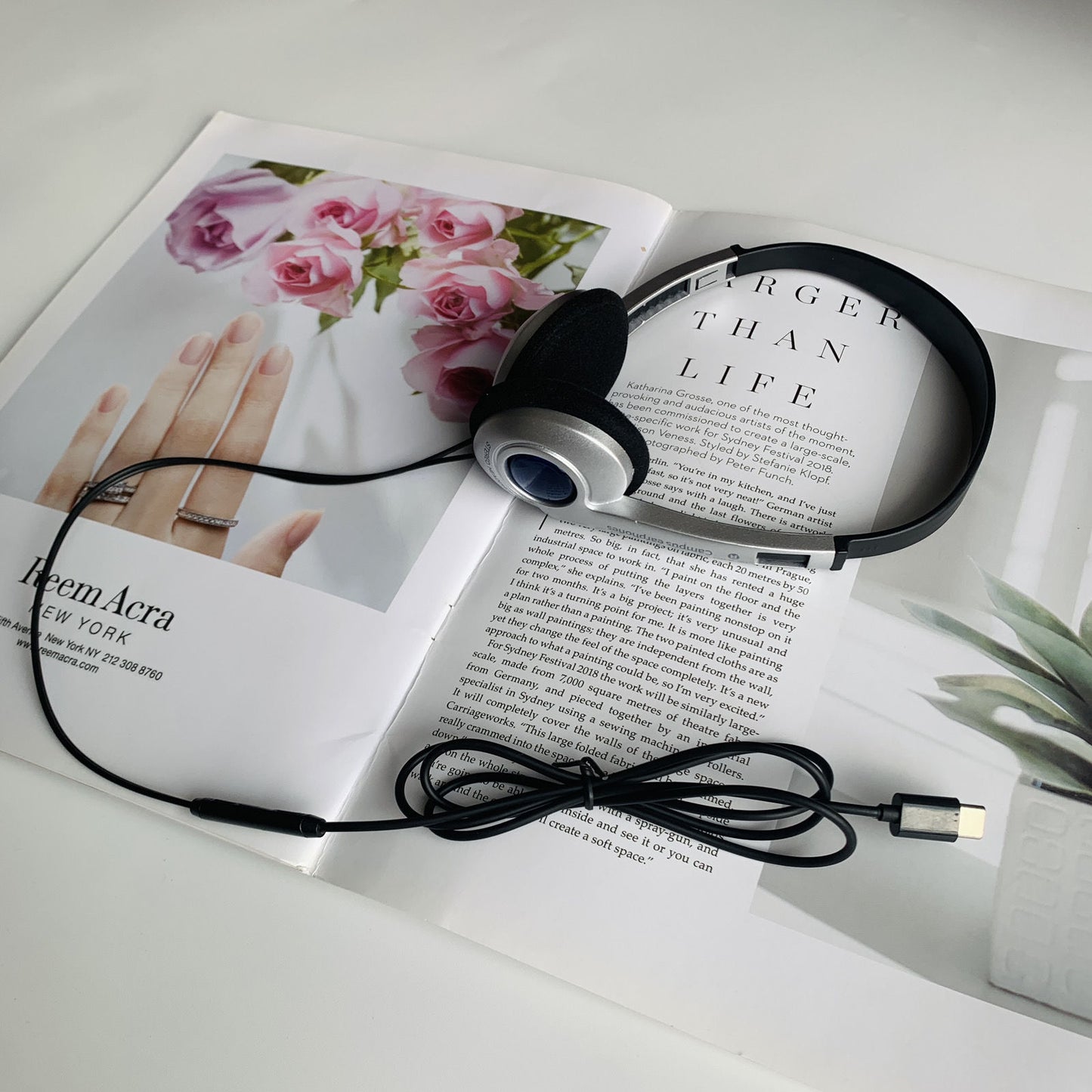 Retro Wired Headset Lightweight Compatible with Apple Huawei