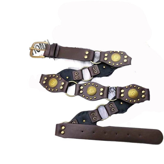 Retro Women's Belt with Rivet Design