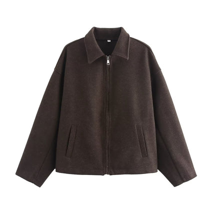 Retro Women's Long Sleeve Loose Fit Jacket