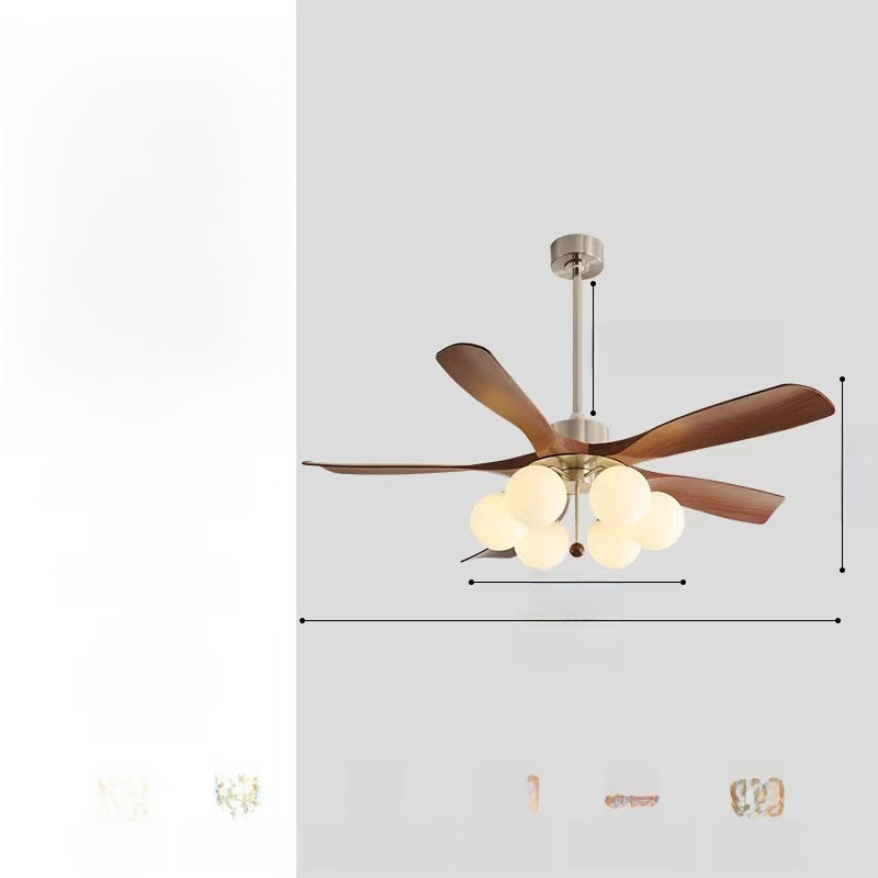 Retro wood grain home vintage style fan light