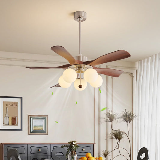 Retro wood grain home vintage style fan light