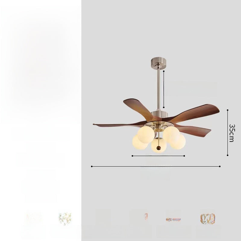 Retro wood grain home vintage style fan light