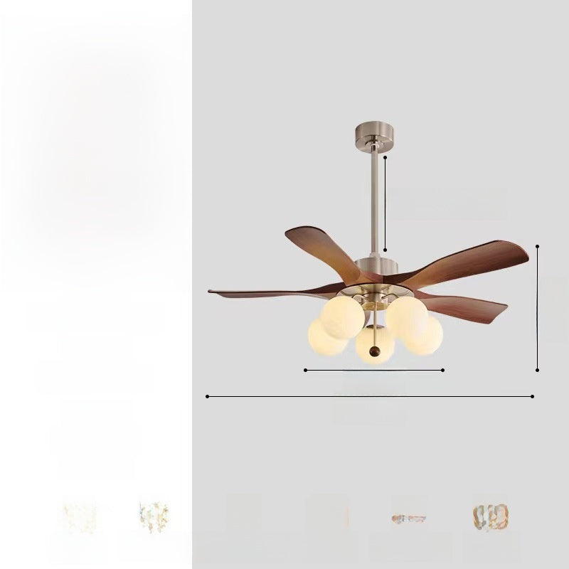 Retro wood grain home vintage style fan light