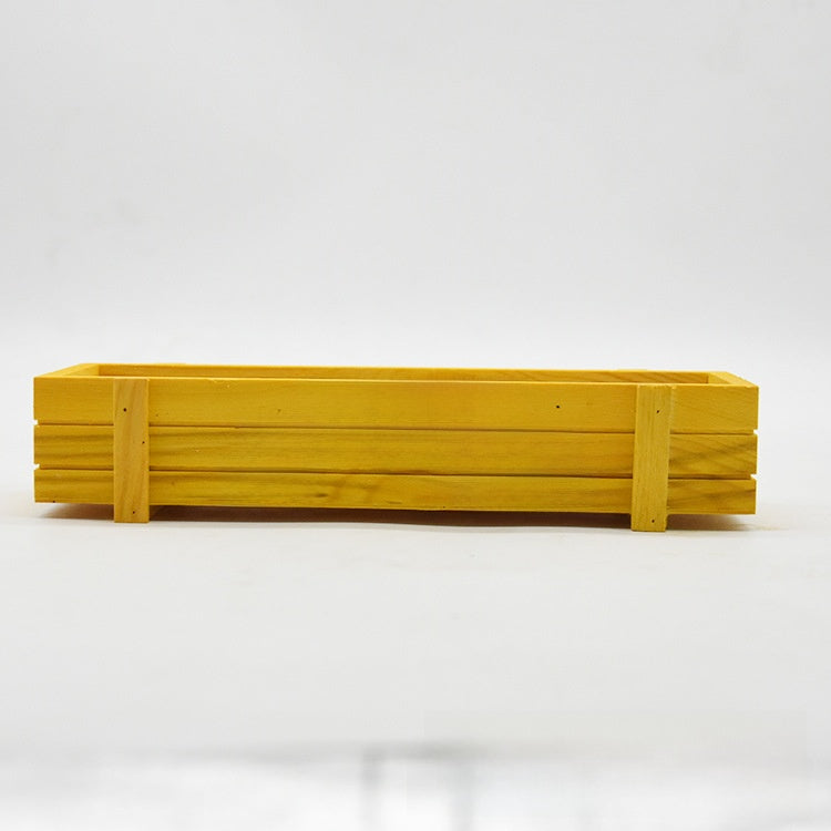 Retro wooden flower pot