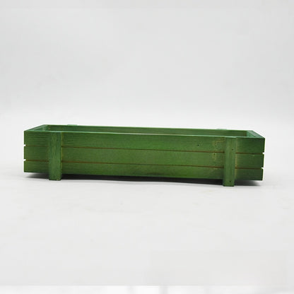 Retro wooden flower pot