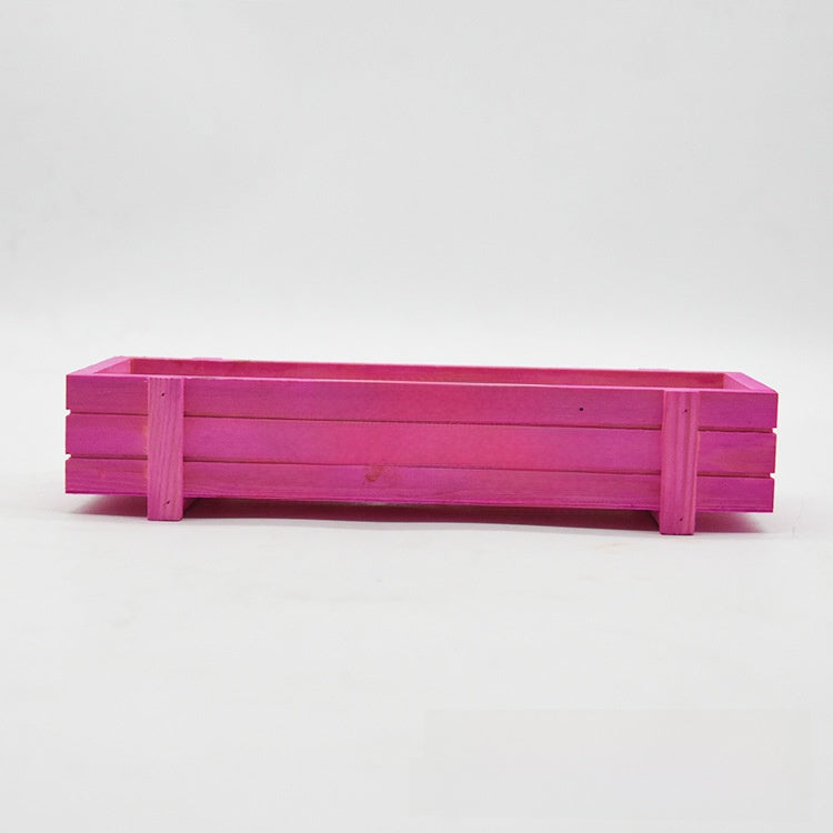 Retro wooden flower pot