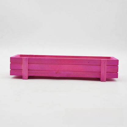 Retro wooden flower pot