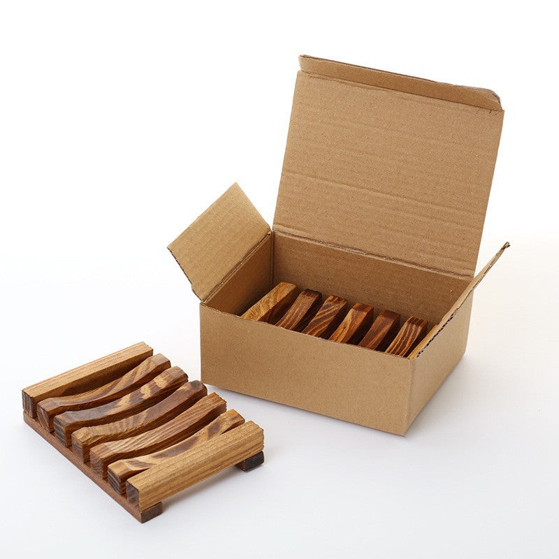 Retro Wooden Soap Holder Dish