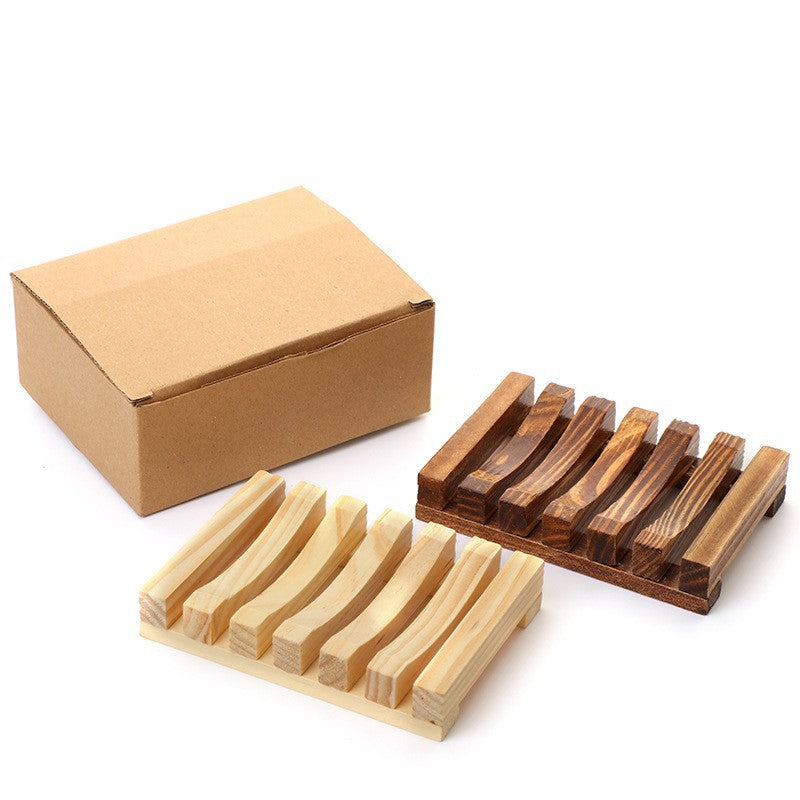 Retro Wooden Soap Holder Dish