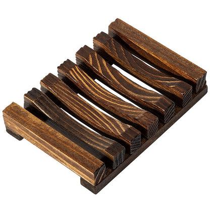 Retro Wooden Soap Holder Dish