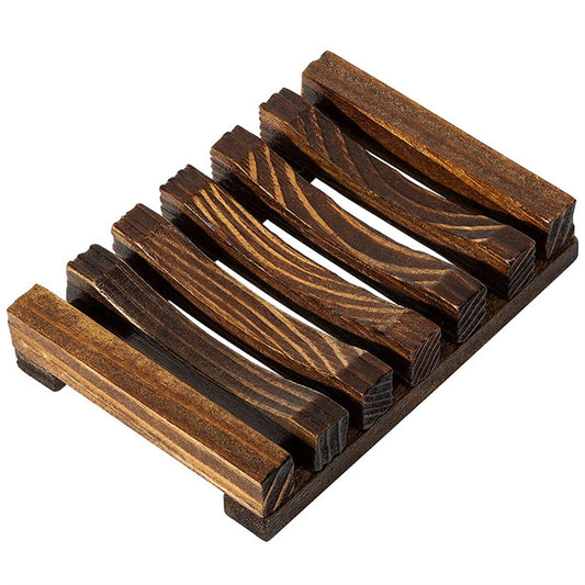 Retro Wooden Soap Holder Dish