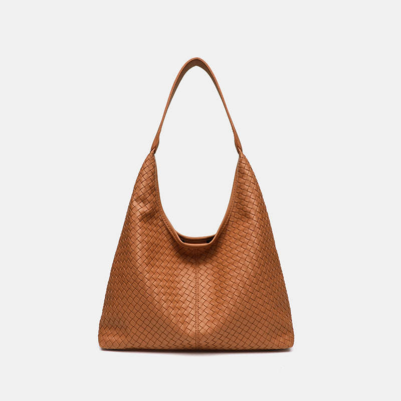 Retro Woven PU Leather Shoulder Bag