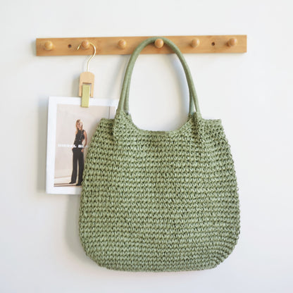 Retro Woven Straw Tote Bag