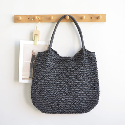 Retro Woven Straw Tote Bag