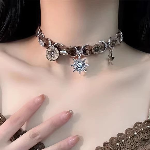 Retro Y2K Alloy Choker Necklace