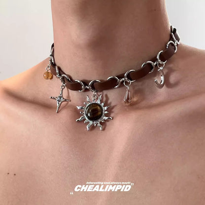 Retro Y2K Alloy Choker Necklace