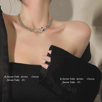Retro Y2K Alloy Choker Necklace