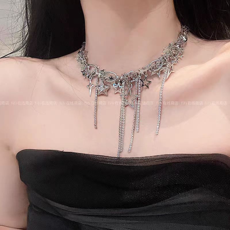 Retro Y2K Alloy Choker Necklace