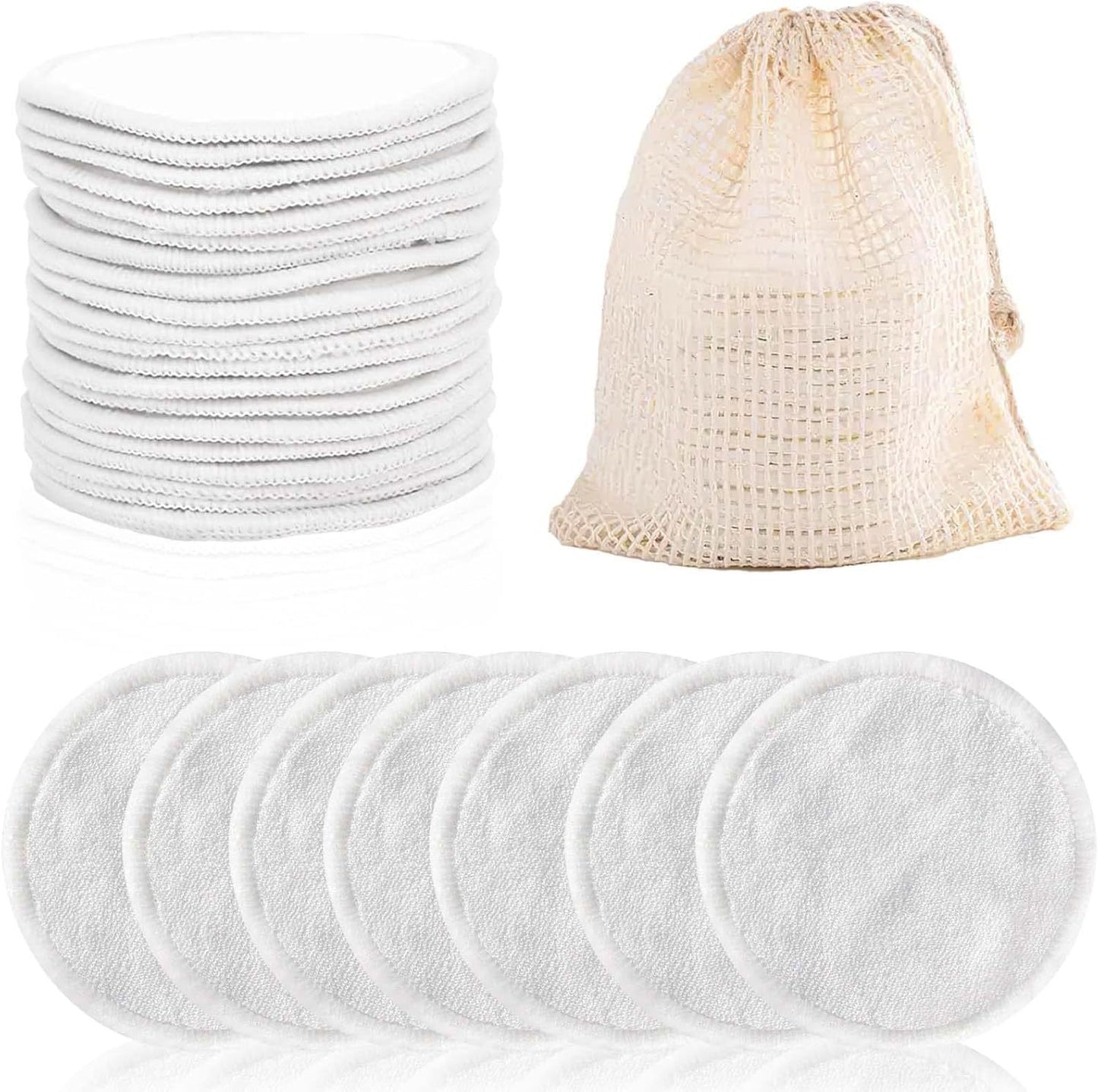 Reusable Bamboo Fiber Makeup Remover Pads