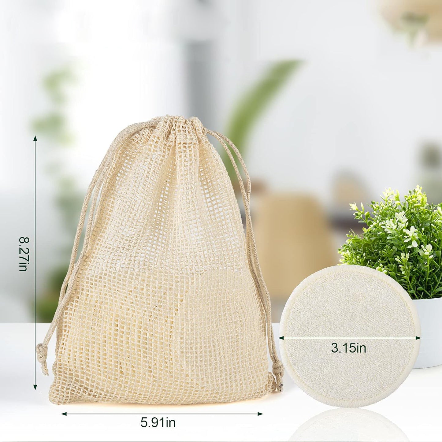 Reusable Bamboo Fiber Makeup Remover Pads