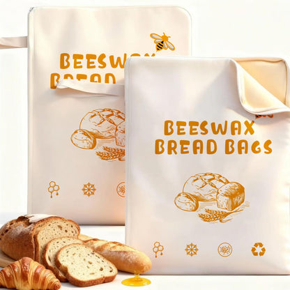 Reusable Beeswax Bread Storage Bag with Double Layer