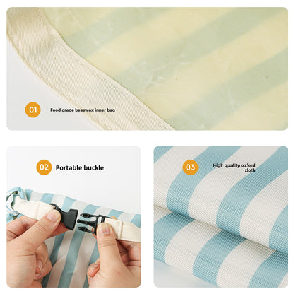 Reusable Food-Grade Natural Beeswax Bread Bag
