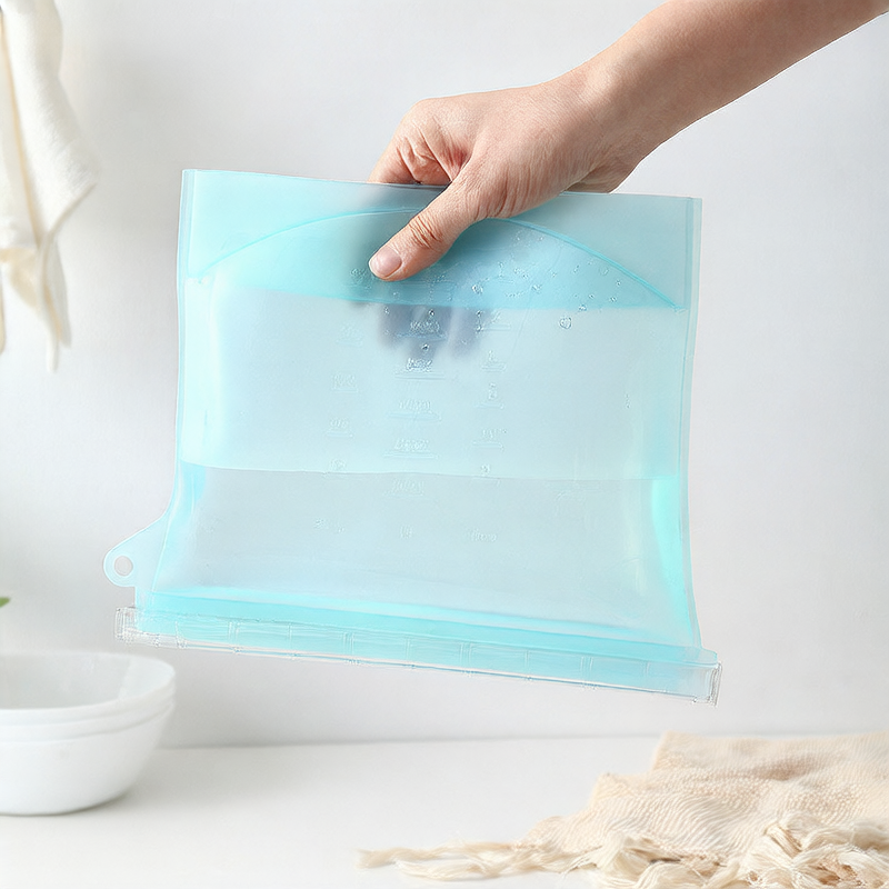 Reusable Silicone Self-Sealing Food Storage Bags