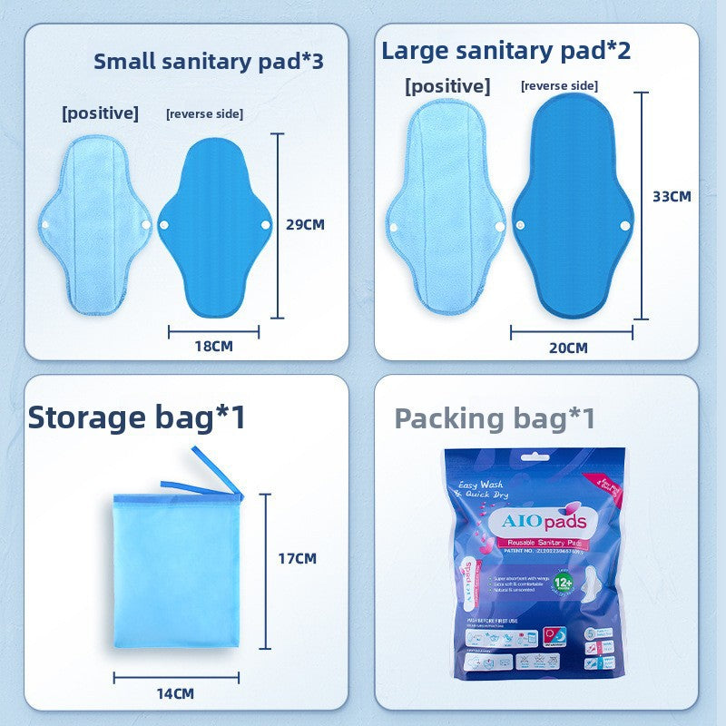 Reusable Washable Sanitary Pad Set