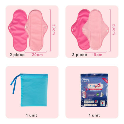 Reusable Washable Sanitary Pad Set