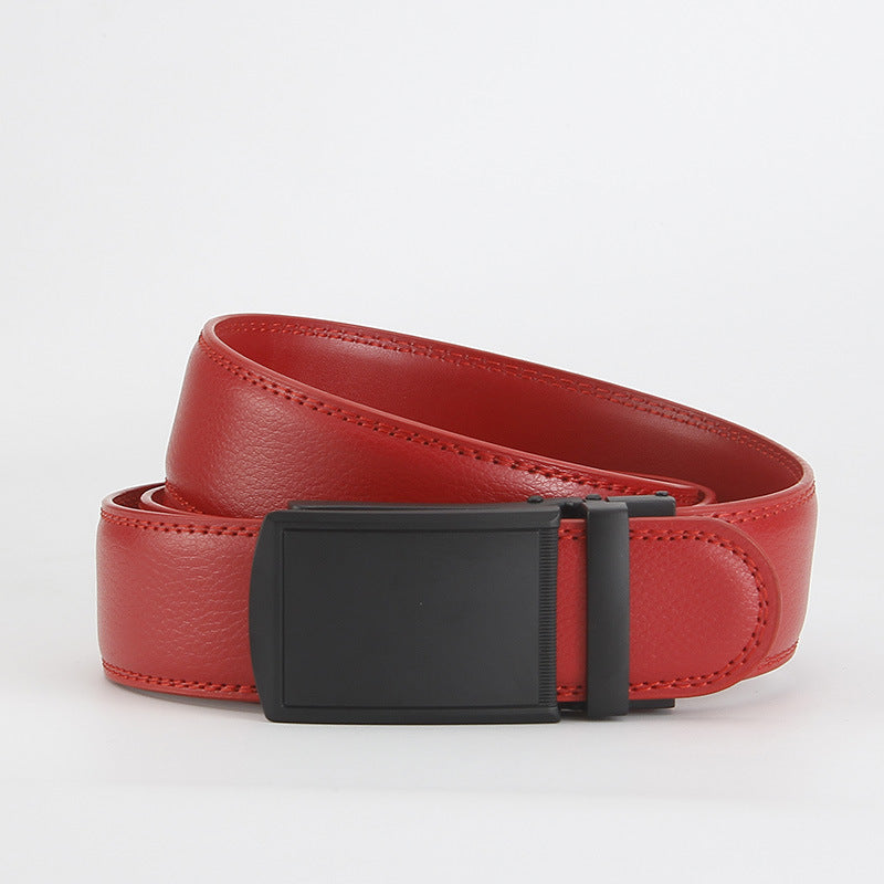 Reverse pull buckle belt