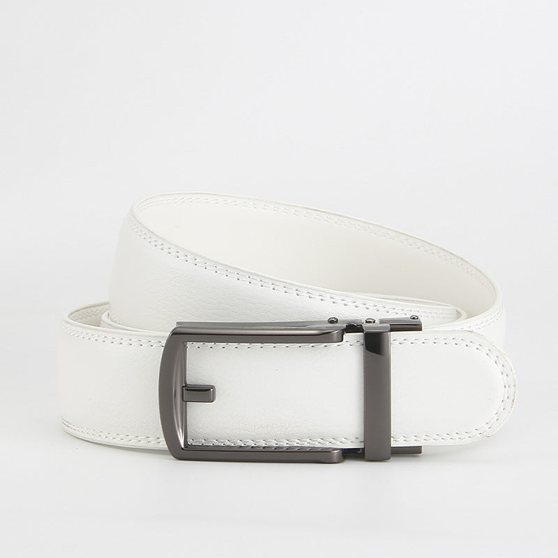 Reverse pull buckle belt