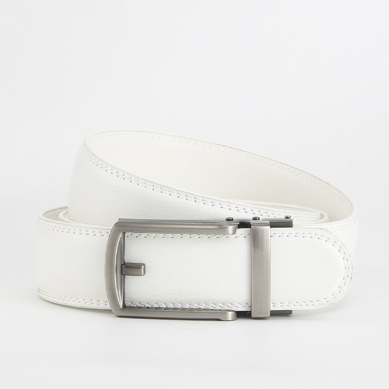 Reverse pull buckle belt
