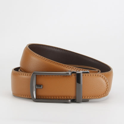 Reverse pull buckle belt