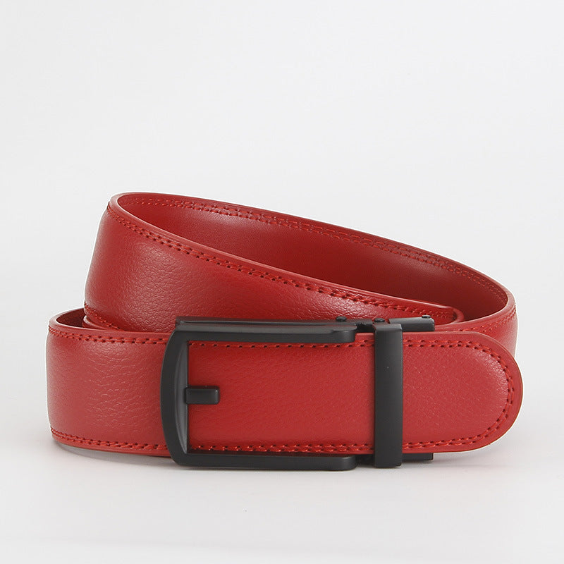 Reverse pull buckle belt