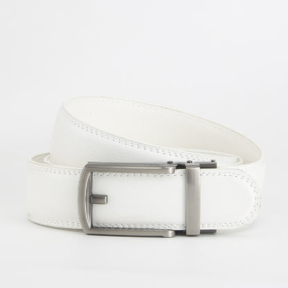 Reverse pull buckle belt